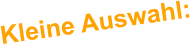 Kleine Auswahl: