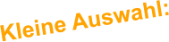 Kleine Auswahl: